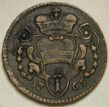 AUSTRIA 1 Pfennig 1765 - Copper - Maria Theresia - VF/XF - 3730 *