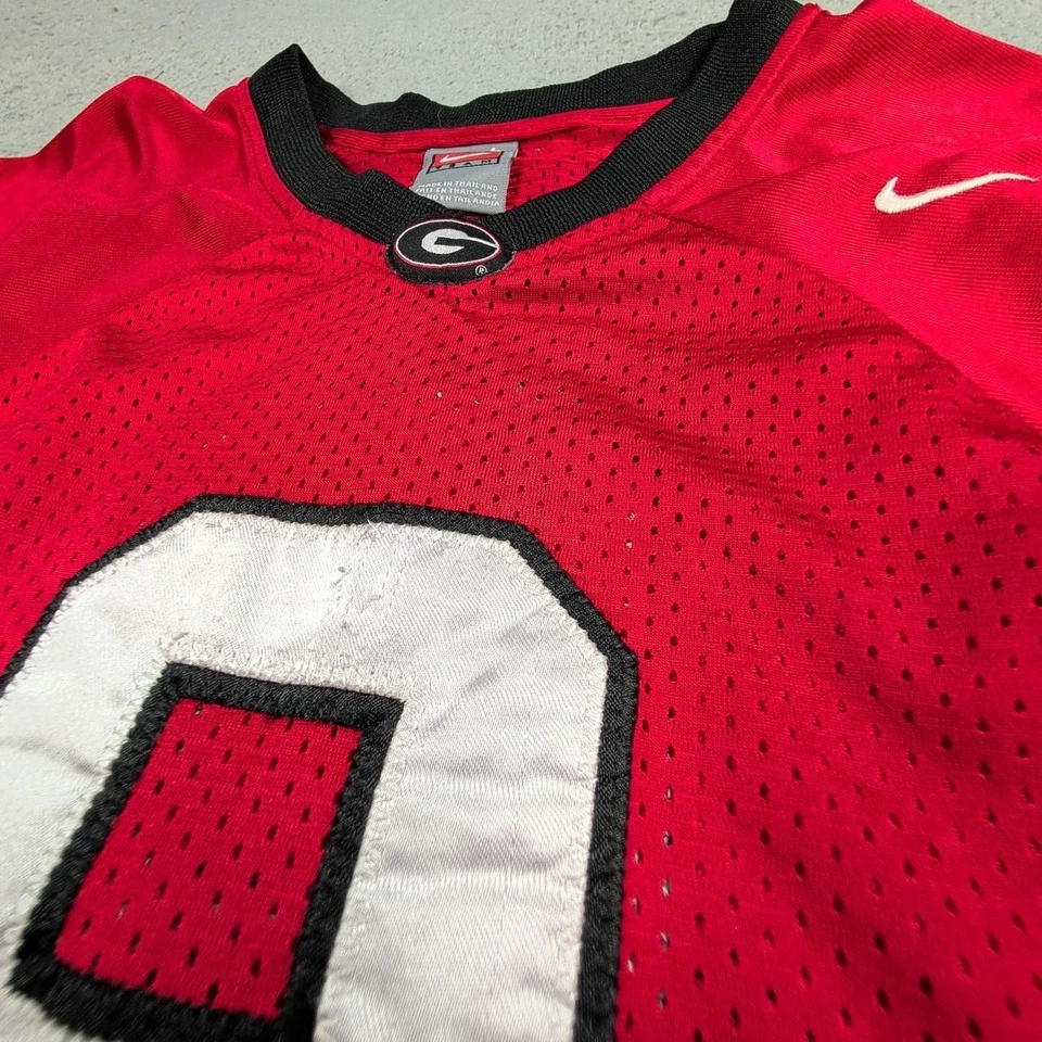 Georgia Bulldogs Jersey Youth Large Red NCAA Football Nike Team UGA Sewn #8 - Image 3 of 4