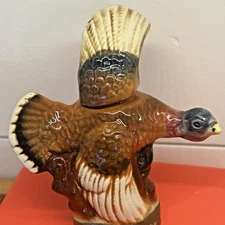 Wild Turkey in Flight Decanter Mini No 3 Vintage Hand-Painted Ceramic 5" X 5"