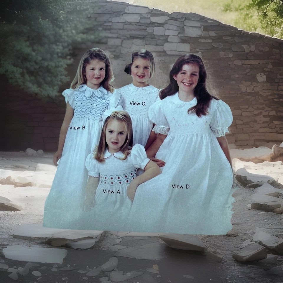 VTG NEW The Children's Corner Patterns 200 Olivia Smocked Dress Sz 1-4 Uncut - Image 2 of 4