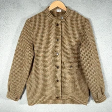 Vintage 70s Geoffrey Beene jacket Womens 10 Medium Tweed Textured Union Made USA