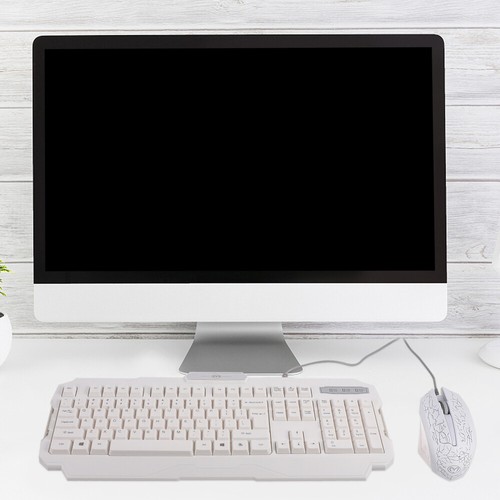 1 Set Computer Keyboard Mouse Ergonomic RGB Backlit Multimedia Keyboard Mouse - Afbeelding 5 van 12