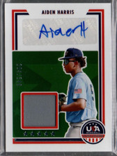 2022 USA Baseball Stars and Stripes Mat Signatures Aiden Harris Auto Jersey /349