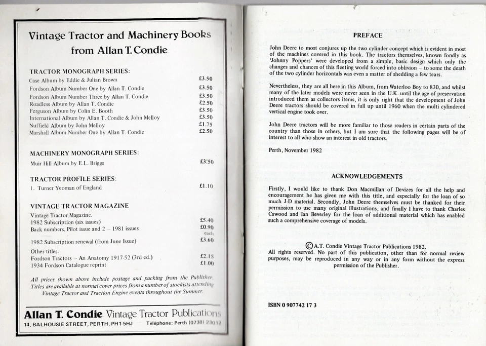 JOHN DEERE ALBUM BY ALLAN T CONDIE AND DON MACMILLAN VINTAGE TRACTOR MONOGRAPHS - Image 4 of 4