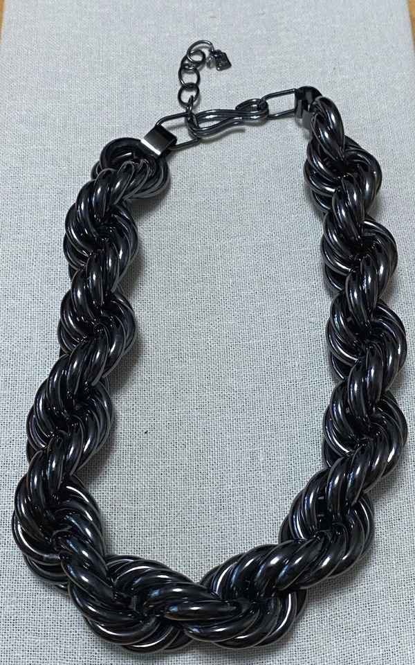 RLM Black Hematite 18” trançado/colar, fecho alternado - Imagem 2 de 4