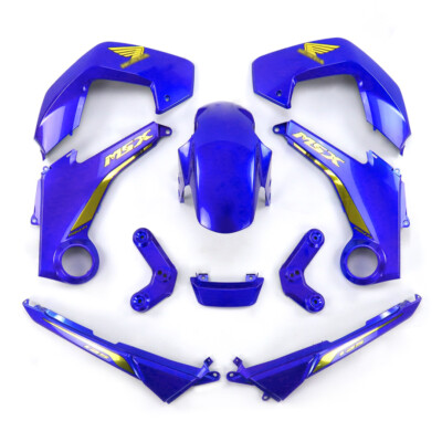BLUE FAIRING SET + DECALS FOR HONDA GROM MSX 125 2012-2015