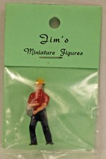 Farmer Figure, O O27 Gauge, Pewter Metal, Hand Painted, USA Made