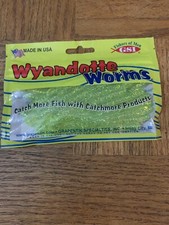 Fishers Of Men Wyandotte Worms Chartreuse Glitter-BRAND NEW-SHIPS SAME BUS DAY 