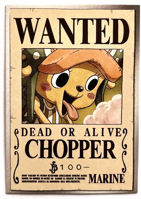 2022 ONE PIECE Epic Journey Panini Card #135 CHOPPER WANTED Italy