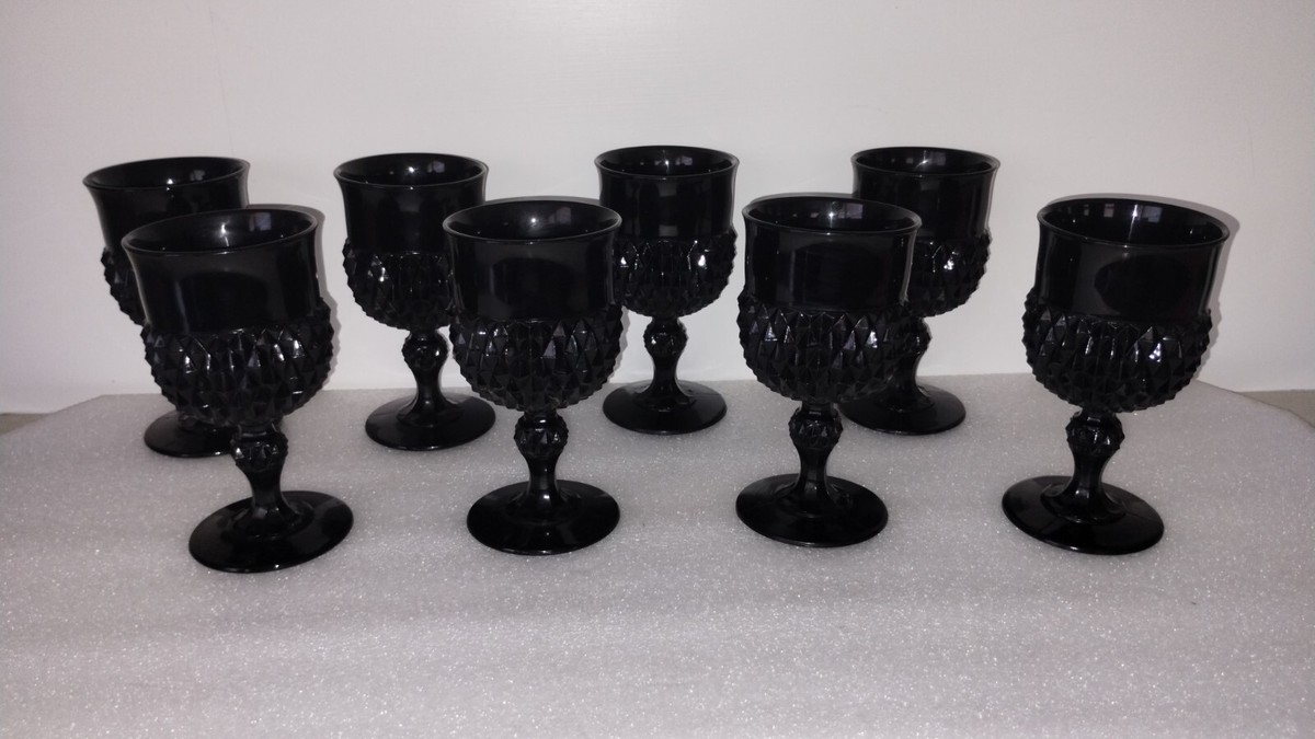 Indiana Glass punch bowl set from the 60 Black indiana glass full set from 1950s-60s main image 1