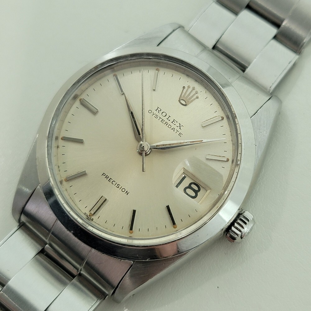 Rolex Oysterdate Precision Ref 6694 34mm Mens Manual Wind 1960s Vintage RA564