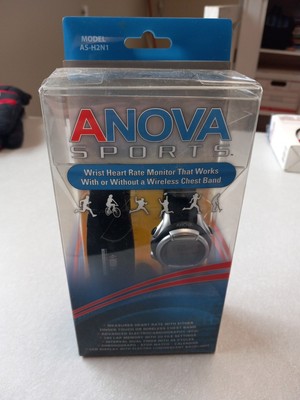 New ANOVA SPORTS Wrist Heart Rate Monitor AS-H2N1 Damage To Back Of Box 
