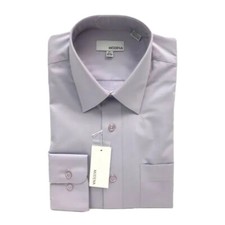 Modena Men's Lavender Dress Shirt Classic Fit Long Sleeve Pocket Sizes 15.5 - 17