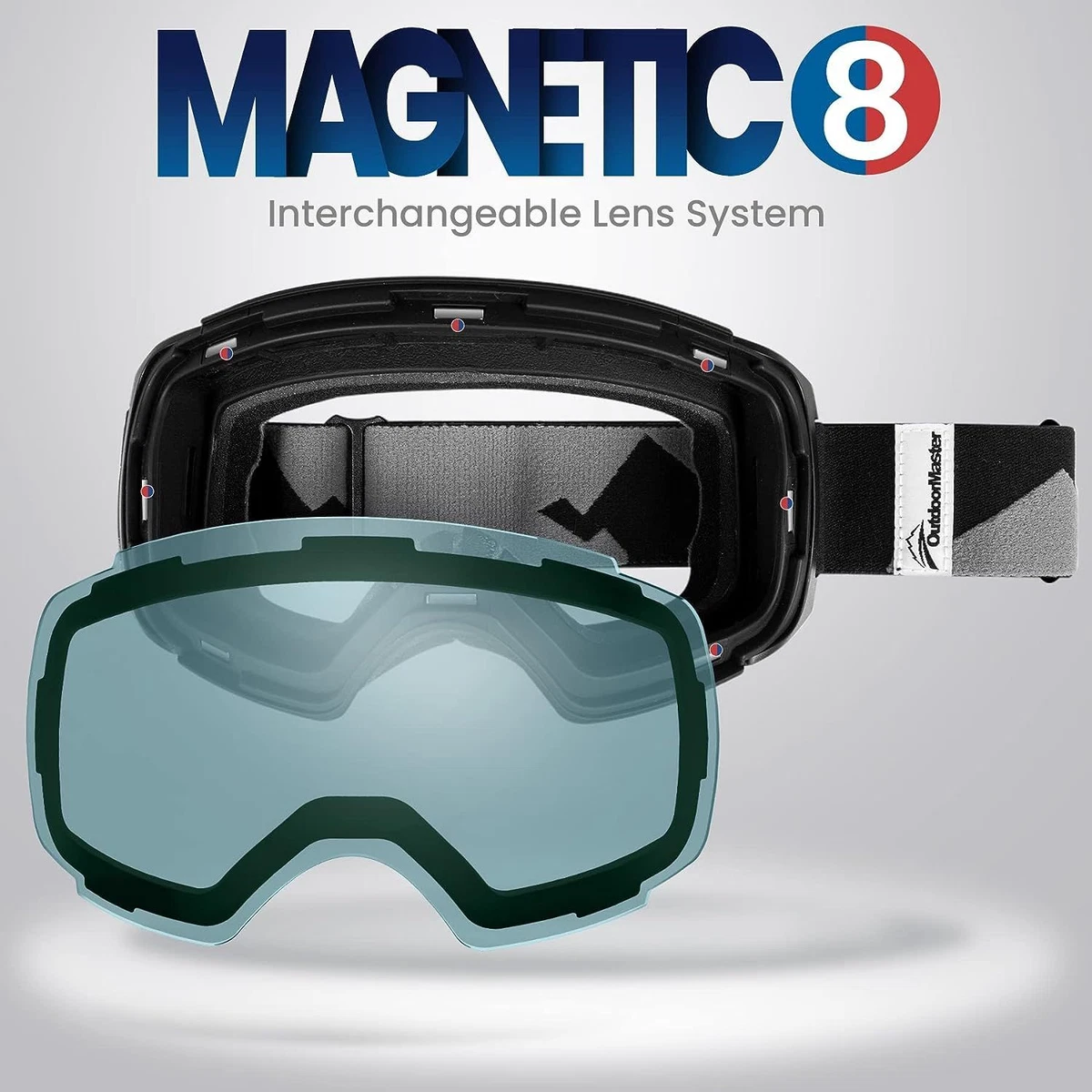 Light blue 2025 ski goggles