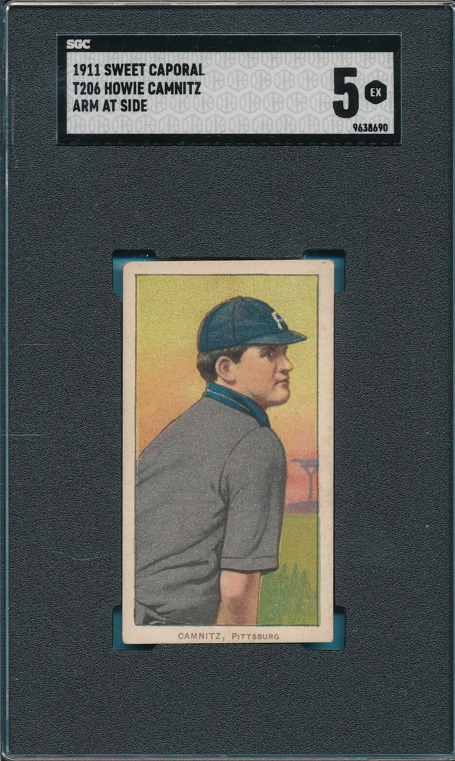 SGC 5 EX T206 HOWIE CAMNITZ ARM SIDE 1911 SWEET CAP TOBACCO GRADED PREWAR *TPHLC
