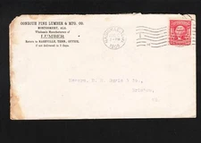 1905 Conecuh Pine Lumber Co Montgomery AL Cover & Fine Illustrated Letter Z37