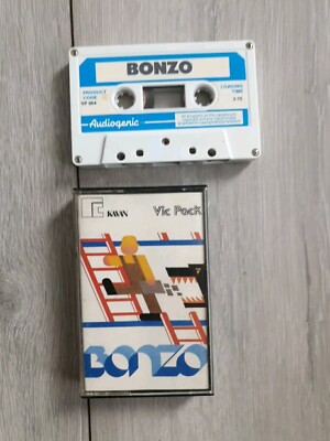 Commodore VIC 20 BONZO by Kavan Audiogenic Software Cassette Tape GETESTET Vic-20
