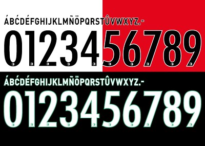 Name&Number Set For Feyenoord Season 2024/2025 Home/Away Football