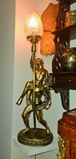 Crosa Figurine 1993 Lamp Conversion Brilliant  cut Crystal shade /brass fittings