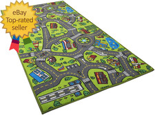 Kids Carpet Playmat Rug City Life Great for Playing with Cars and Toys Play Lea
