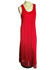 Rain Women's Red Netting Strapless Maxi Dress Fully Lined Size M
