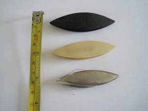 Tatting Shuttles Celluloid Black Metal Cream Lot 3