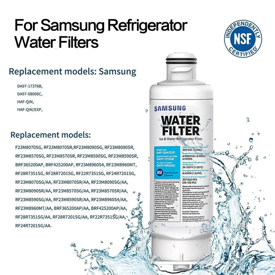 Filtro de agua 3 unidades Samsung DA97-17376B HAF-QIN/EXP REFRIGERADOR DA97-08006C nuevo Foto 2 de 4