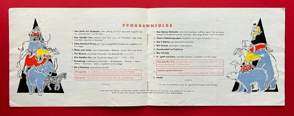 2 x alte Programm Heft 1959/60 und 1973 Zirkus BARLAY und AEROS     ( F23577 - Bild 4 von 4