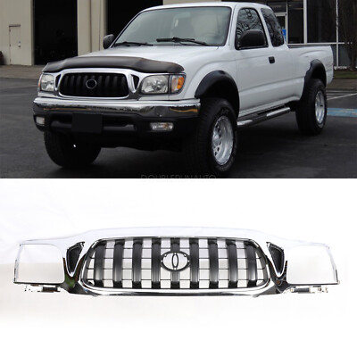 Chrome Front Upper Bumper Hood Grille For 2001-2004 Toyota Tacoma Pickup