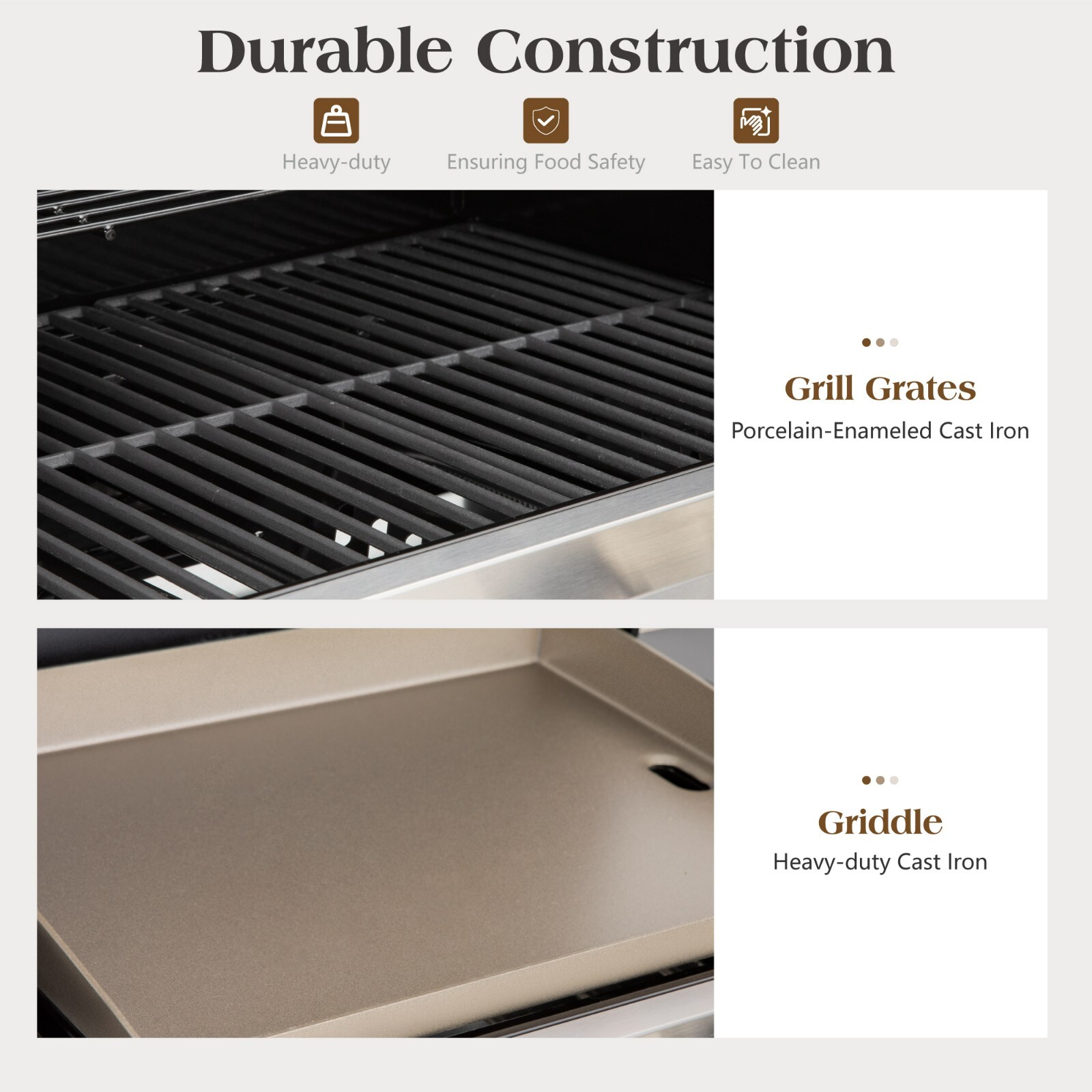 Propane Gas Griddle and Grill Combo BBQ Grill with Flat Top Griddle ,696 SQIN