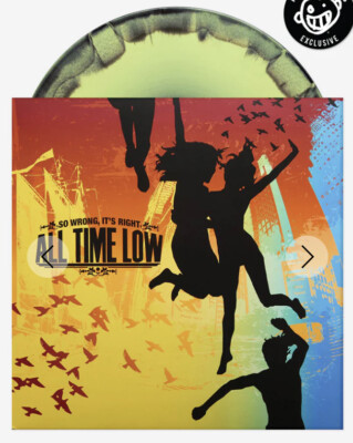 *SEALED* All Time Low - So Wrong Its Right YELLOW/BLACK Smash Newbury vinyl