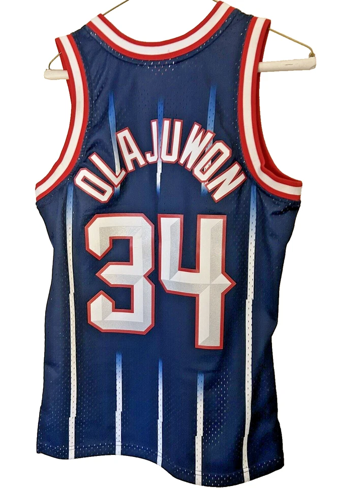 NEW!  Vtg 90s  OLAJUWON HOUSTON ROCKETS AUTHENTIC NBA Jersey #34 Sz  SMALL USA - Image 2 of 4