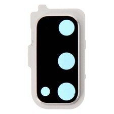 Glass Camera Lens with Bracket Back for Samsung Galaxy S20 Silver Replacement