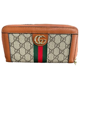 Gucci Ophidia Bi-fold Long Wallet Gold Hardware GG Supreme Leather