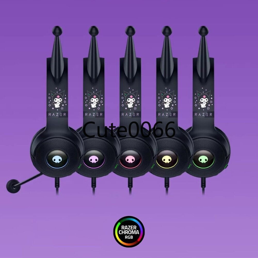 Razer x Sanrio Kuromi Kraken V3 X Wired Headset Headphone Limited