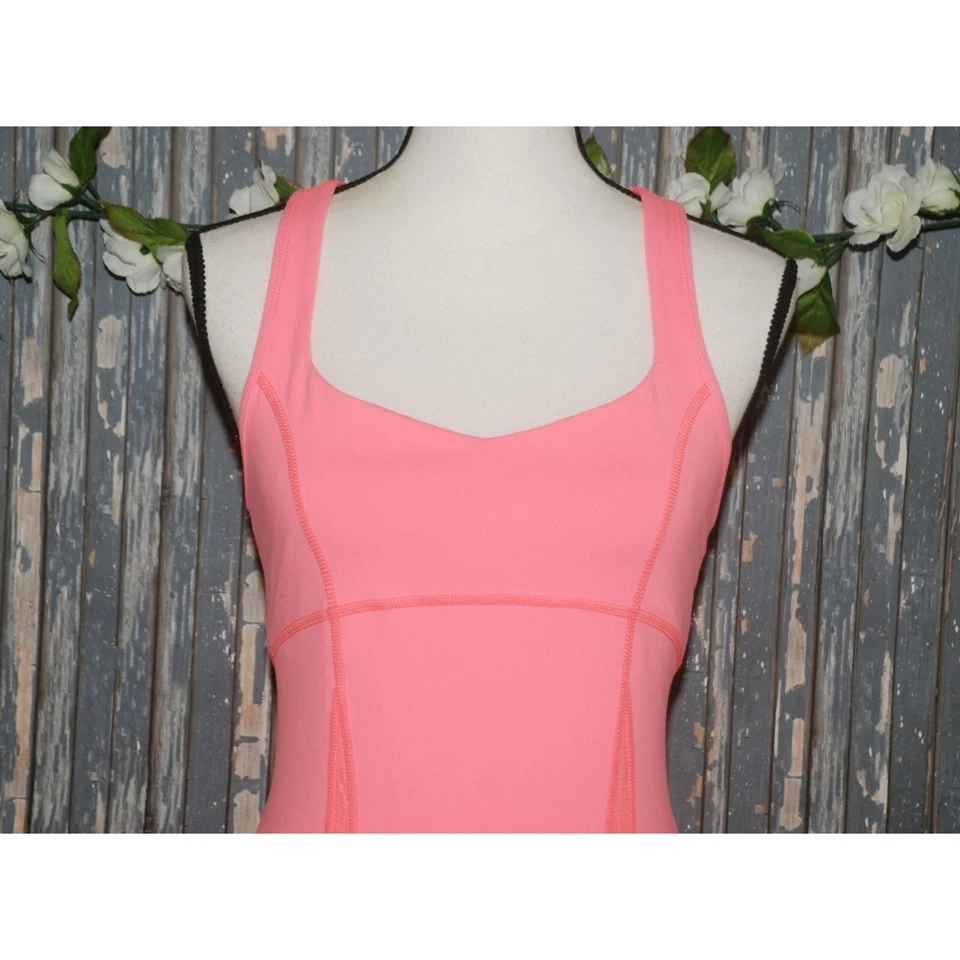 Sujetador Lorna Jane Talla S Espalda Corredora Rosa Caliente Sin Mangas Atlético Forrado Spandex Incorporado Foto 2 de 4