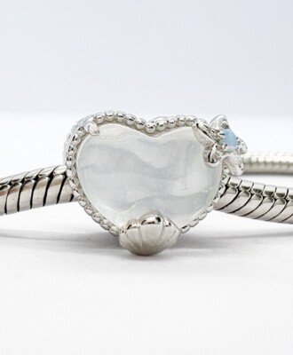 Opal Sea Life Charm Liebe Herz Seestern Muschel echt 925 Sterling Silber  