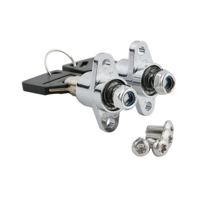 Hard Saddlebag Locks & Keys For Harley Touring 2014-2024 - Chrome Steel Locks 8 thumbnail image
