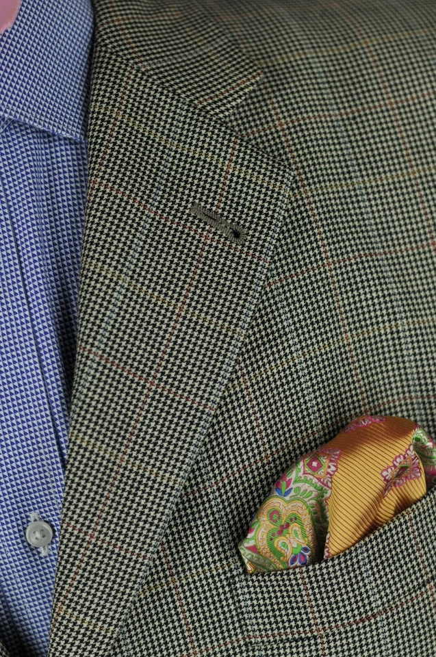 Abrigo deportivo de lana a cuadros gris rojo y azul Burberry para hombre 44L 44 largo Foto 2 de 4