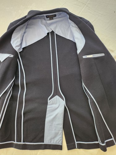 NWOT Brooks Brothers Blazer 100% Knit Cotton Unlined Blue "Prep" 3/2 Buttons L - Picture 5 of 12