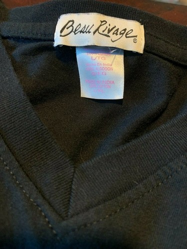 "T-shirt a tunica nera Beau Rivage taglia Lg ""Gamblin' grandma""" - Foto 3 di 3