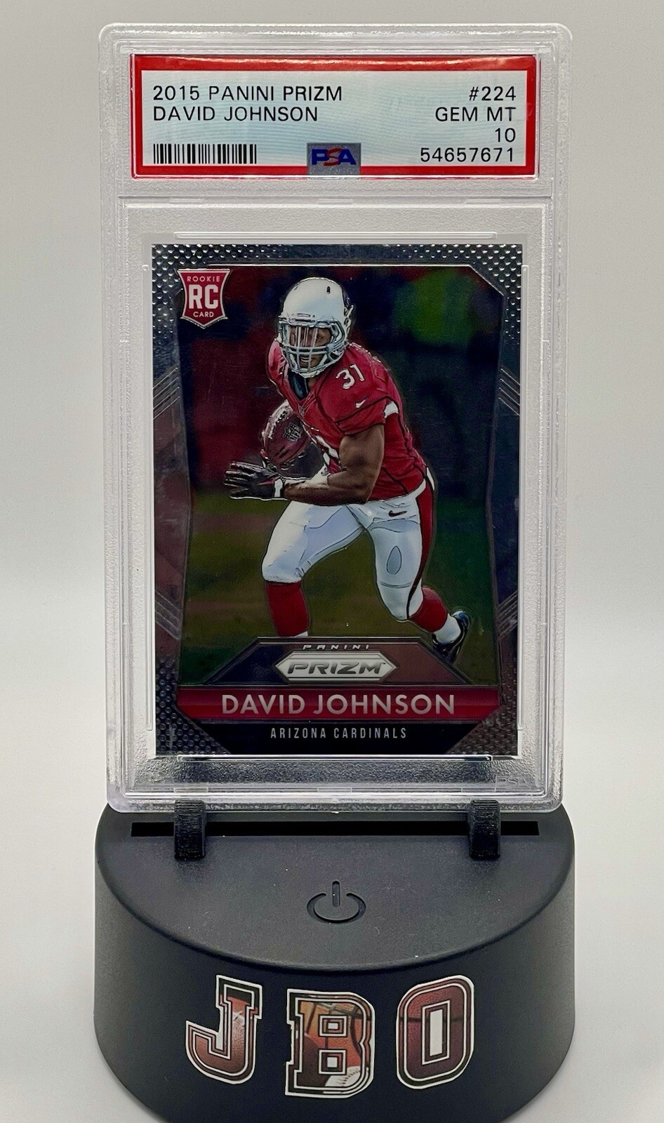 2015 Panini Prizm David Johnson Rookie #224 RC (PSA 10)