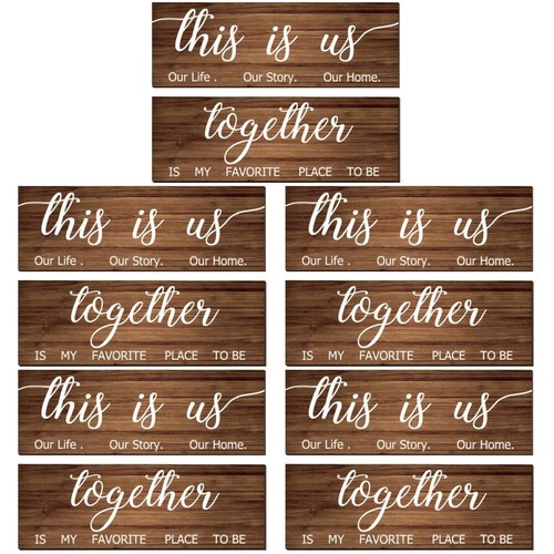 5 Sets Rustic Decor Vertical Wall Art Home Listing Office eBay