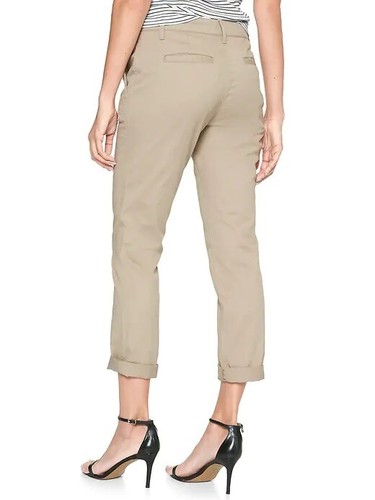 Gap Women's True Indigo Blue Girlfriend Khakis in Stretch Twill Pants 2  Petite | eBay