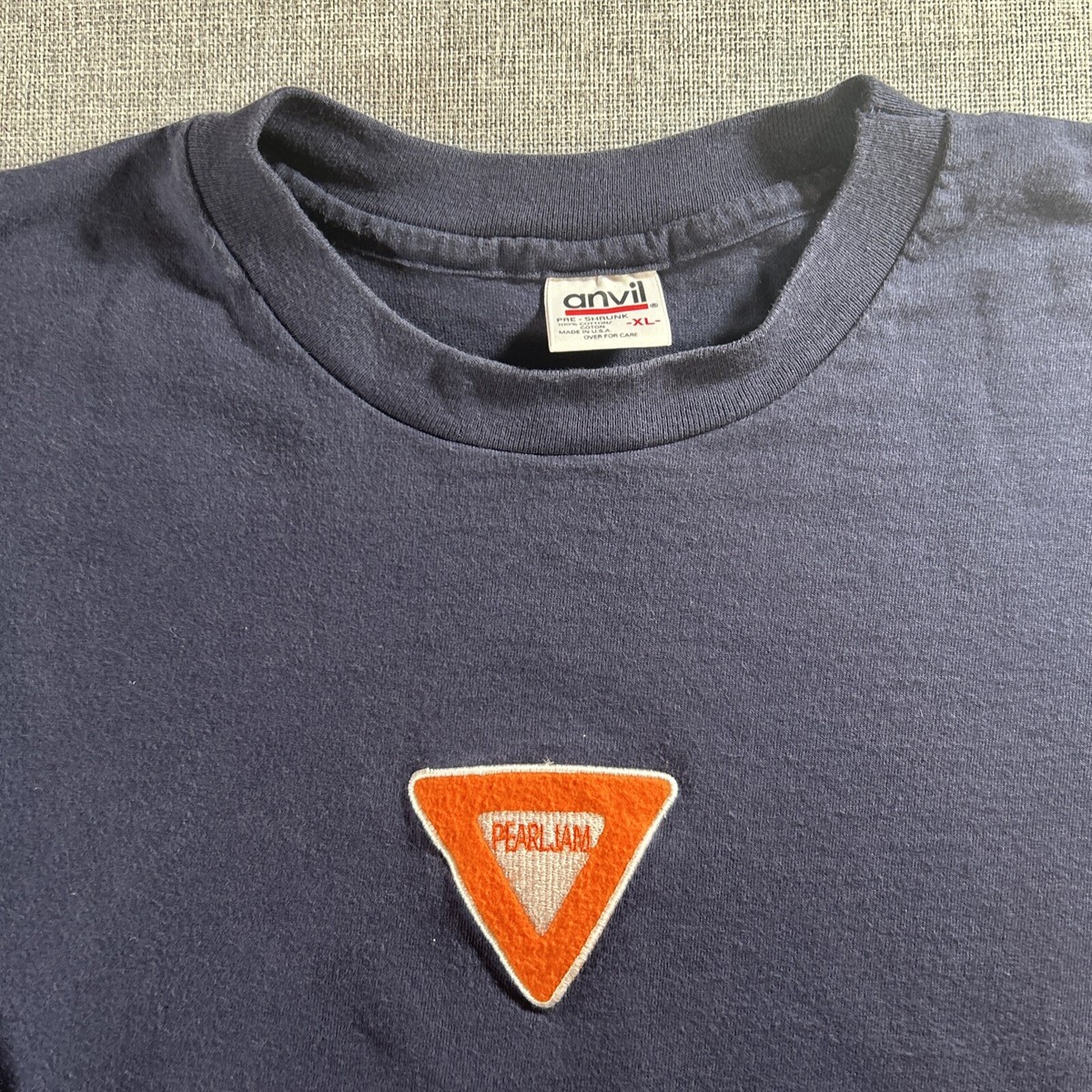 Vintage Pearl Jam Shirt XL Yield Navy Longsleeve Embroidered 90s 