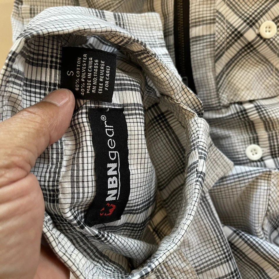 Camisa NBN Gear xadrez manga longa botão para baixo casual manga longa botão para cima - Imagem 3 de 3