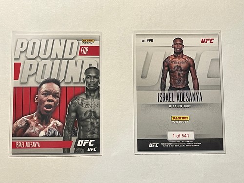 Israel Adesanya #PP9 2021 Panini Instant UFC Pound for Pound card