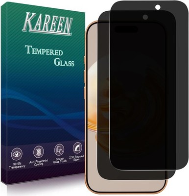 2-Pack Privacy Screen Protector for iPhone 17 Pro Max, Anti-Spy Tempered Glass F