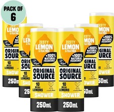 Original Source Lemon & Tea Tree Shower Gel Multipack 6x250ml Vegan 5.30 per litre