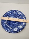  Rowland & Marsellus Flow Blue 10" Cabinet Plate Landing of Hendrick Hudson — photo 10